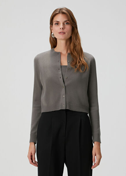 Libby Yeşil Kaşmir Hırka