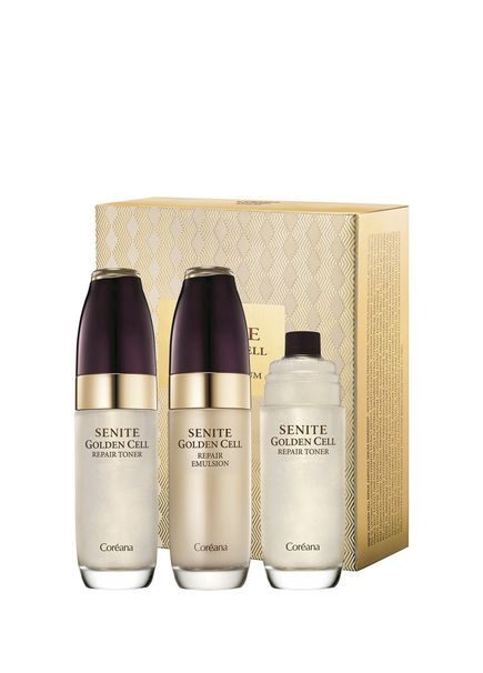 Senite Golden Cell Repair Onarıcı Tonik + Serum + Krem 3'lü Cilt Bakım Seti