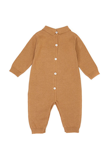 Beige Children's Knitwear Jumpsuit