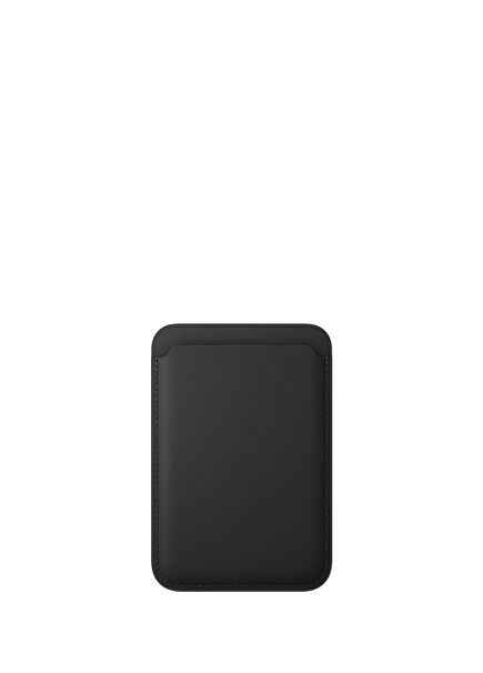Magsafe Uyumlu Siyah PU Deri Manyetik Kartlık