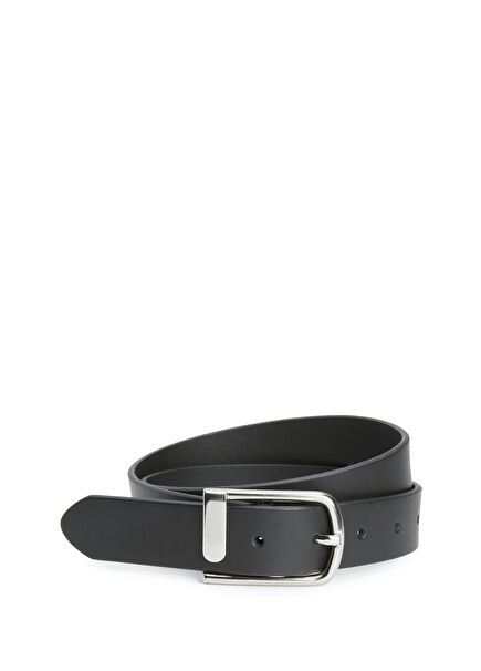 Black Women's Leather Belt