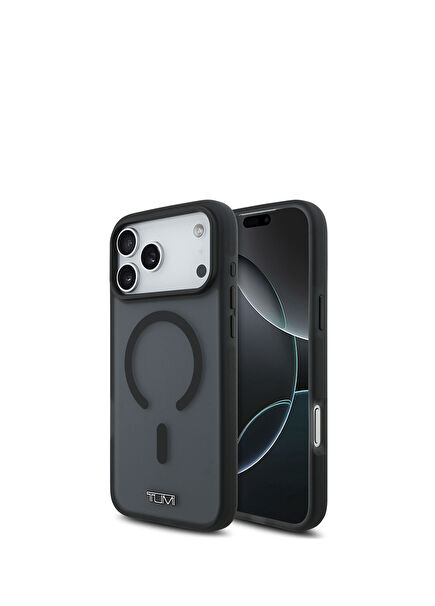 iPhone 17 Pro Max Buzlu Transparan Siyah Magsafe Uyumlu Telefon Kılıfı