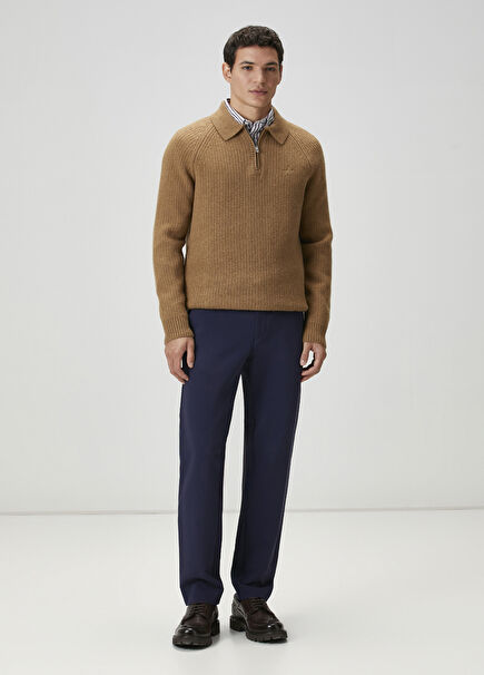 Navy Blue Waist Corded Sports Pants
