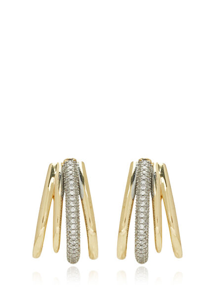 Women's Earrings With Half Moon Stone