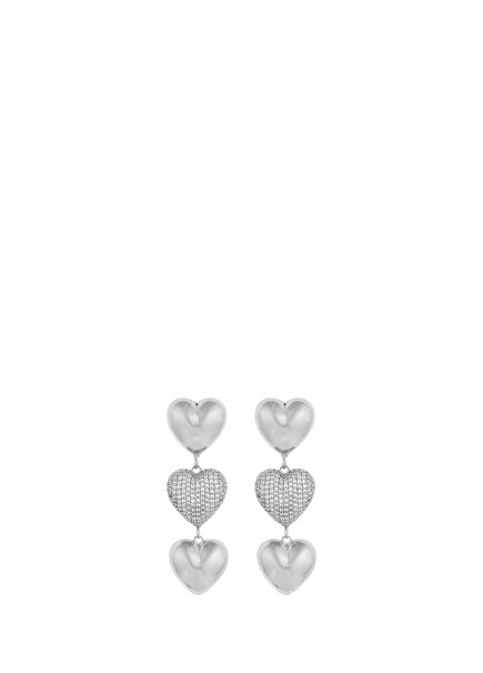 Lovebomb Rhodium Pirinç Üzeri Altın Kaplama Kadın Küpe