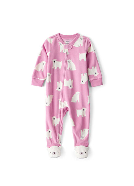 Pembe Polar Kız Çocuk Tulum