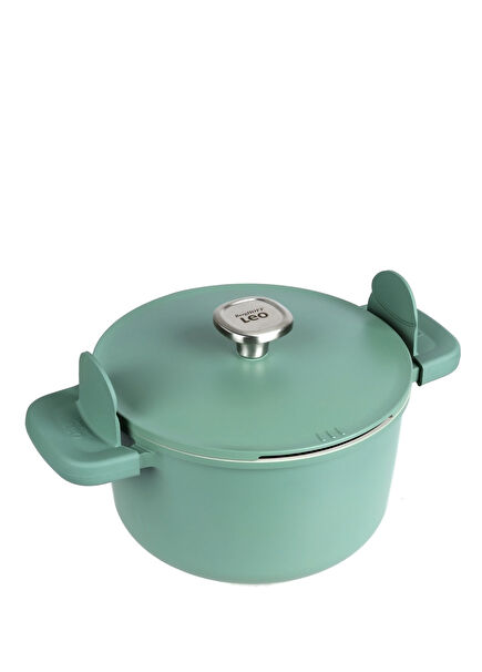 Leo Phantom Forest Green Deep Pot with Aluminum Lid 24 cm