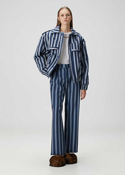 Blue Striped Pants