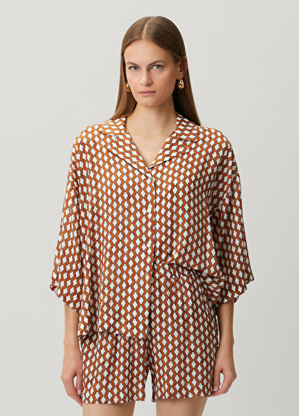 Liana Mini Ivory Honey Colored Shirt
