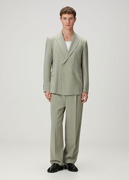 Light Green Double-Breasted Suit