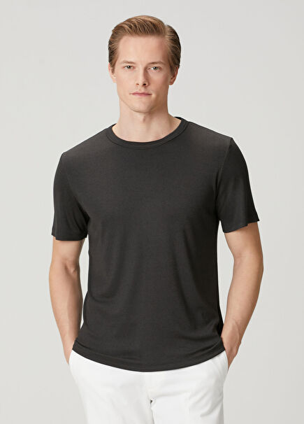 Anemon Siyah Basic T-shirt