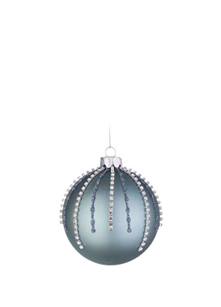 Beaded Glass Christmas Ornament