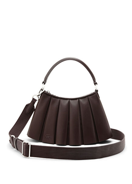 Lenglen Small Koyu Kahverengi Deri Kadın Omuz Çantası