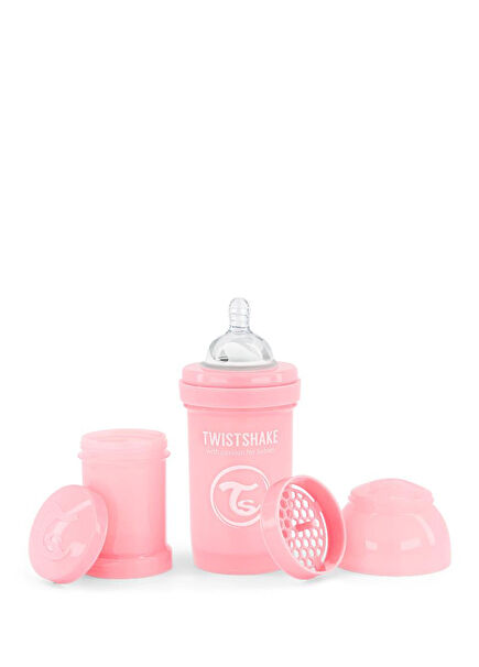 Anti-Kolik Pembe PP Plastik ve Silikon 0+ Ay Anti-Kolik Biberon 180 ml