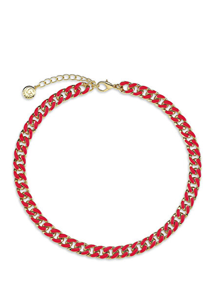 Pink Summer 24 Ayar Altın Kaplama Kadın Kolye