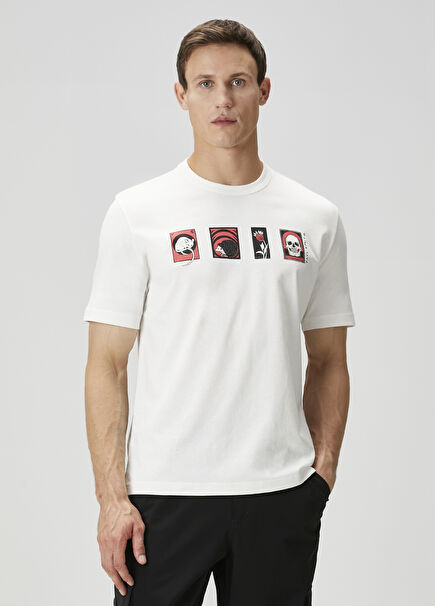 Beyaz Organik Pamuk T-shirt