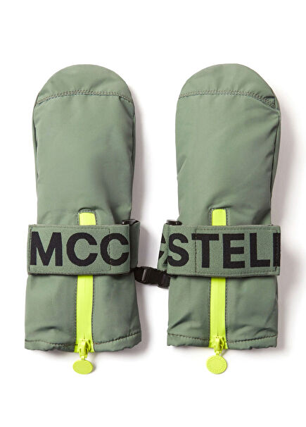 Green Boys Ski Gloves