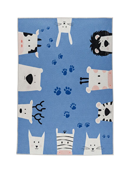 Paws and Claws Multicolor Washable Children's Carpet 120 x 160 cm