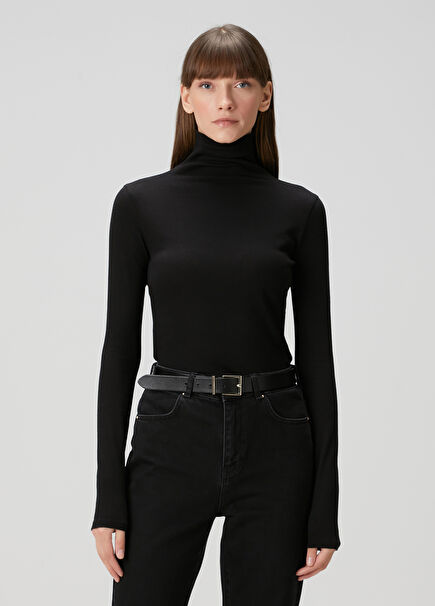 Black Turtleneck Sweater