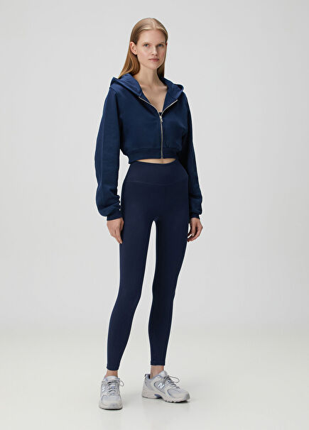 Aura High Waist 7/8 Modal Navy Blue Leggings