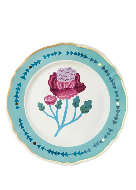 Geranio Patterned Porcelain Dinner Plate 26.5 cm