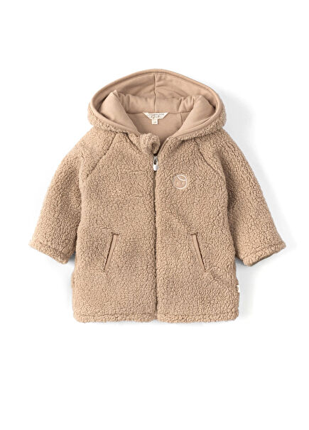 Wellsoft Beige Hooded Unisex Baby Jacket