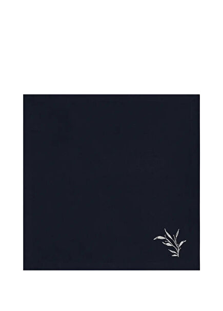 Petite Navy Blue Linen 2-Piece Napkin Set