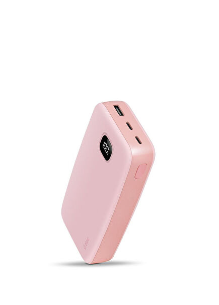 ChargeUp Pro LCD 20.000mAh PD 20W Pembe Taşınabilir Hızlı Şarj Aleti Powerbank 