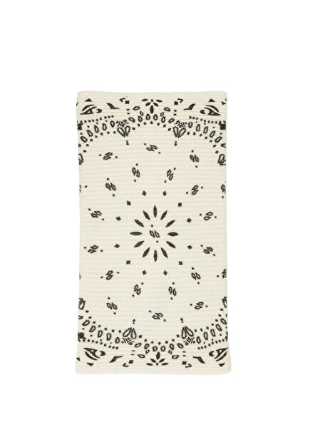 Come Beyaz Kadın Kaşmir Bandana