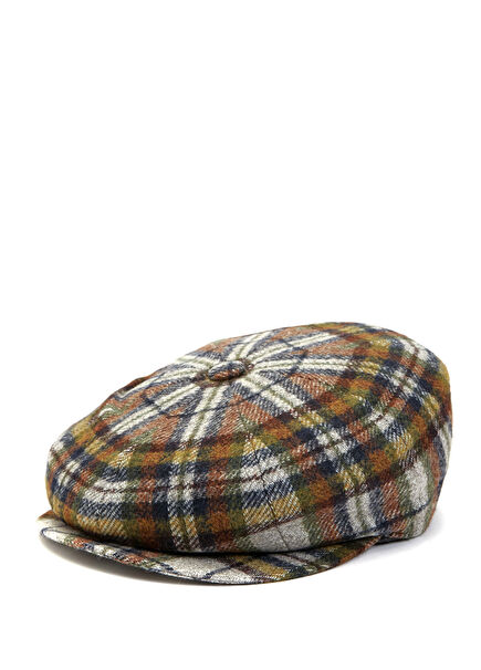 Plaid Patterned Men's Wool Hat