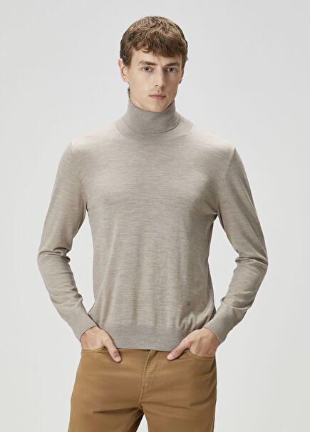 Vizon Balıkçı Yaka Yün Kazak