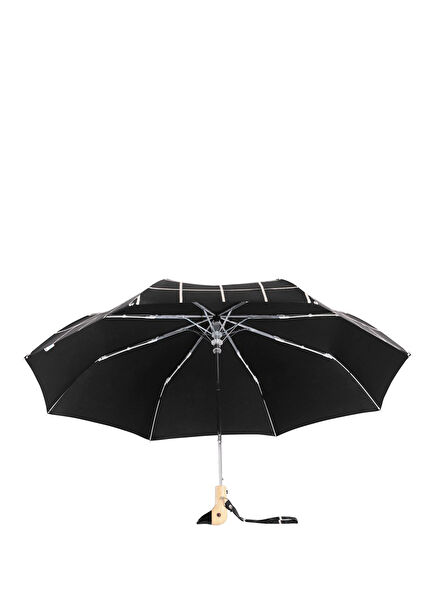 Original Duck Black Grid Siyah Kompakt Şemsiye 