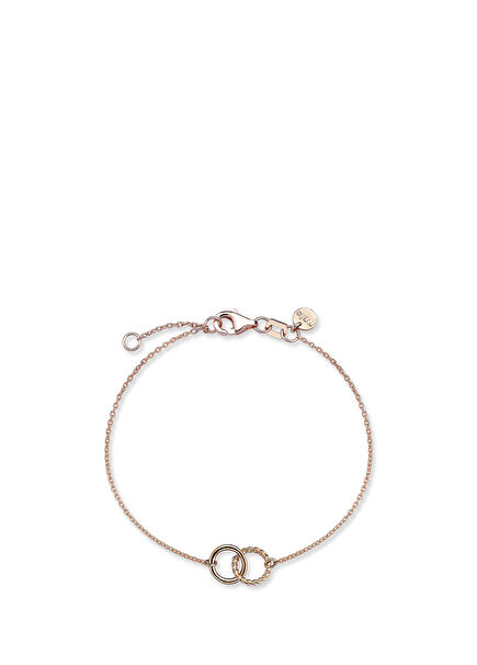 İç İçe Halka 14 Ayar Altın Kadın Bileklik