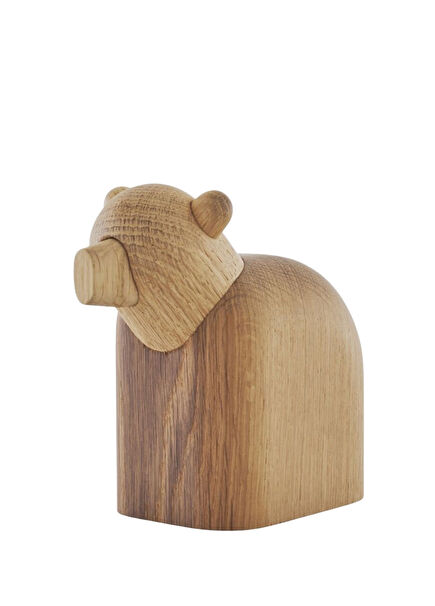 Kahru Natural Ahşap Ayı Figürü Dekoratif Obje