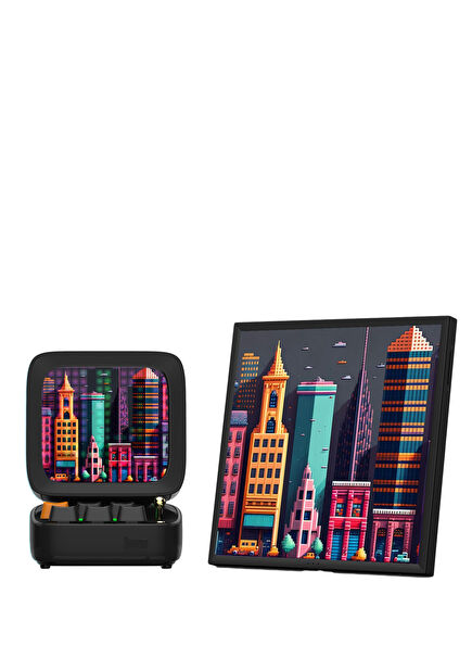 Ditoo Pro Siyah Bluetooth Hoparlör ve Pixoo-64 Led Ekran Seti
