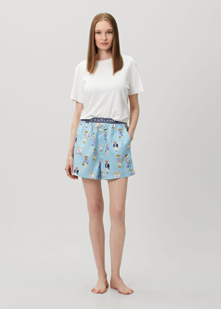 Polo Bear Mavi Çizgili Boxer Şort