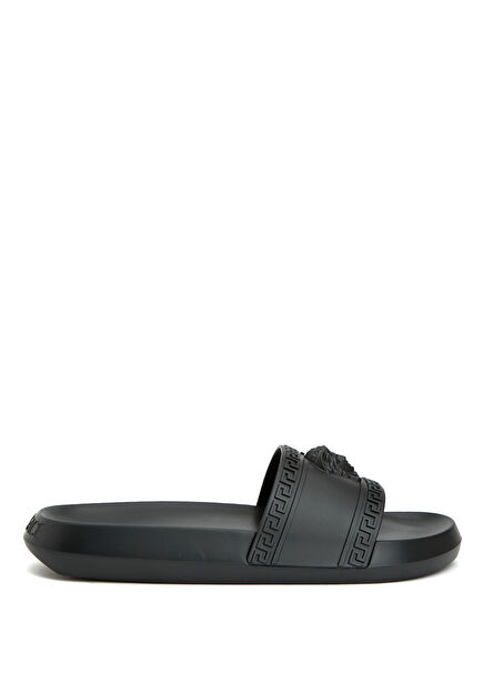 Black Medusa Detailed Men's Slippers