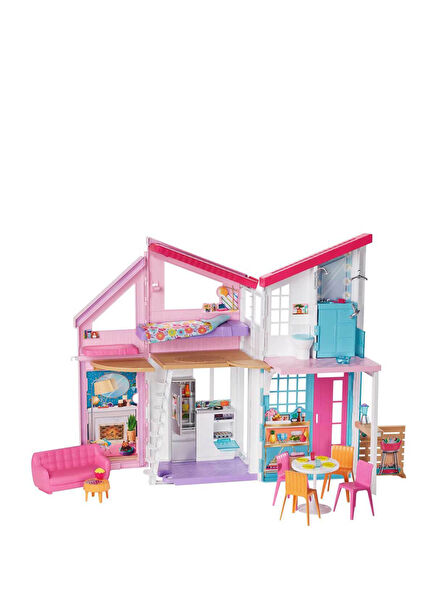 Barbie's Fabulous Malibu House 6-Room Pink Box Playset