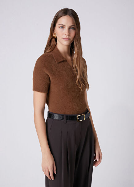 Mink Short Sleeve Polo Knitwear