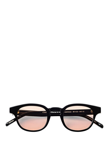 Black Acetate Unisex Sunglasses