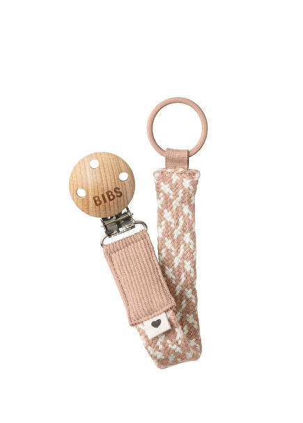 Paci Braid Blush Ivory Pacifier Strap