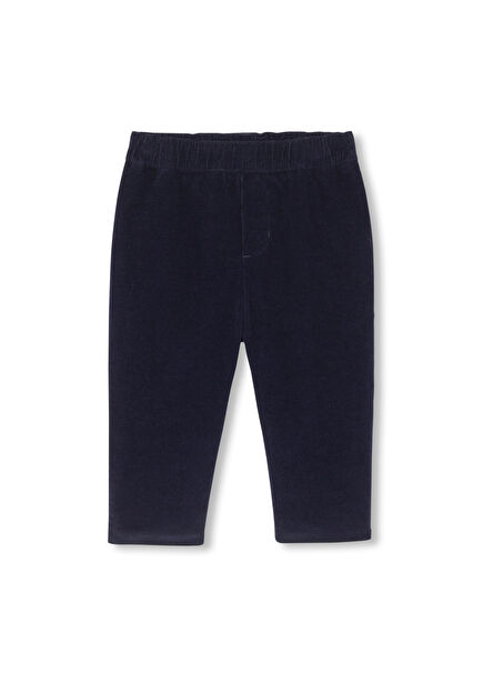 Lacivert Kadife Lastikli Bel Erkek Bebek Pantolon
