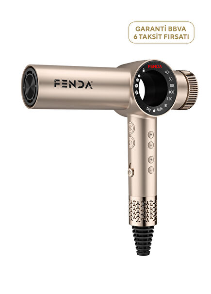 Profesyonel Bej Dijital Ekranlı Saç Kurutma ve Şekillendirme Cihazı FNDSACKR0007BE