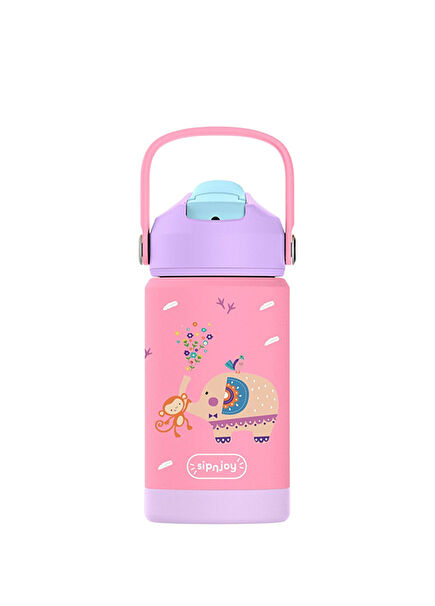 Jolly Elephant FlipSip Girl's Water Thermos 360 ml