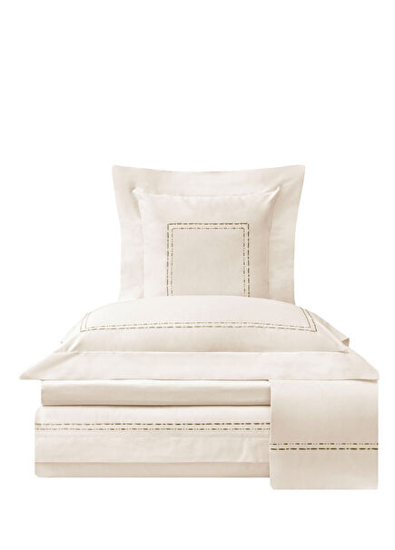Valeron Amelia Satin Superking Duvet Cover Set Khaki