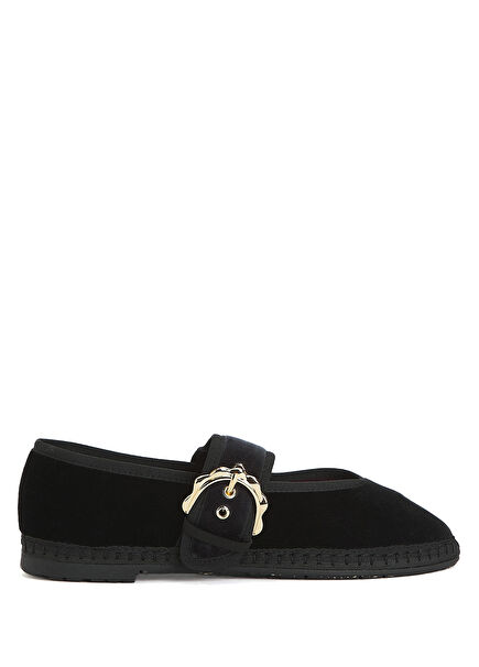 Sophie Black Velvet Ballet Flats
