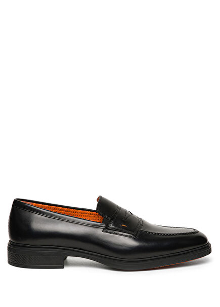 Black Men's Leather Loafer
