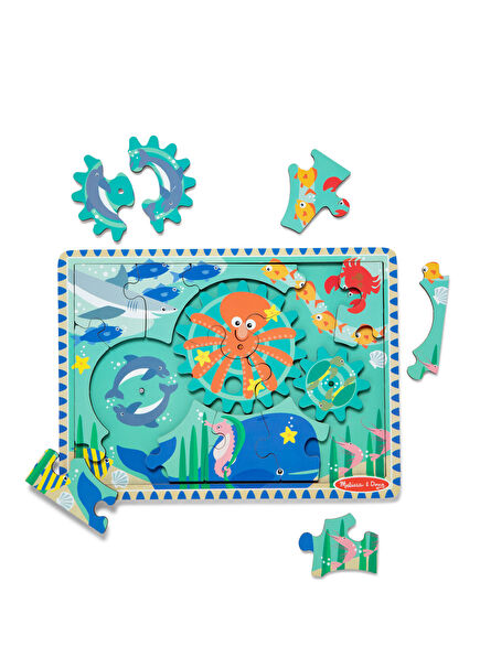 Submarine Wooden Gear 18 Piece Kids Jigsaw Puzzle