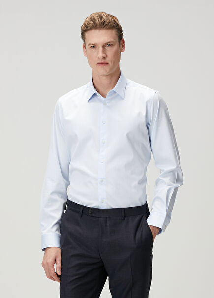 Custom Fit Blue Shirt