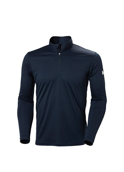HH Tech 2.0 Navy Yarım Fermuarlı UV Korumalı Uzun Kollu Erkek Spor T-shirt